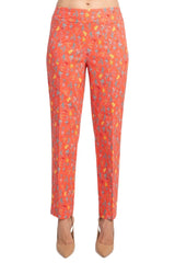 Counterparts Mid Banded Waist Multi Print Stretch Rayon Pants by Curated Brands