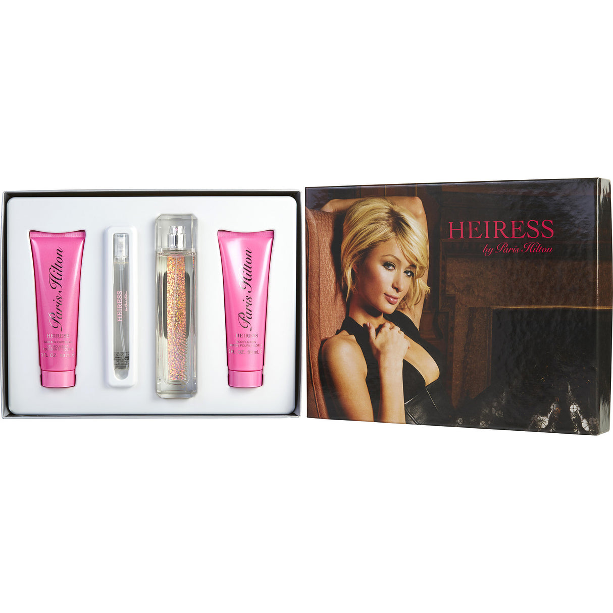 HEIRESS PARIS HILTON by Paris Hilton - EAU DE PARFUM SPRAY 3.4 OZ & BODY LOTION 3 OZ & SHOWER GEL 3 OZ & EAU DE PARFUM SPRAY 0.34 OZ - Women