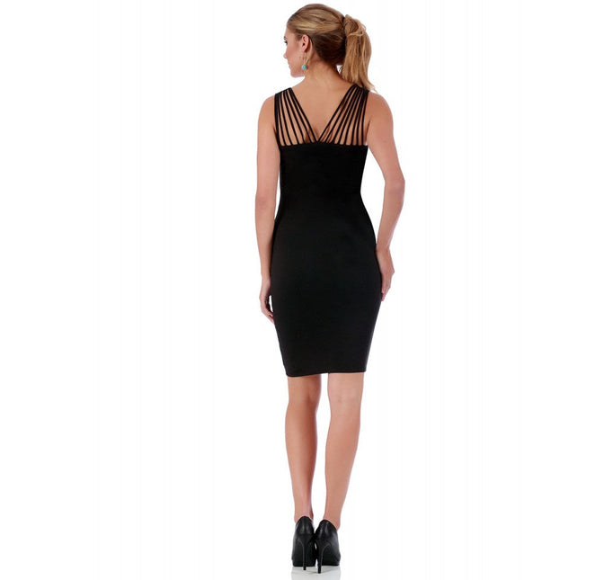 Short Dress with Strappy Shoulders 153741 by InstantFigure INC