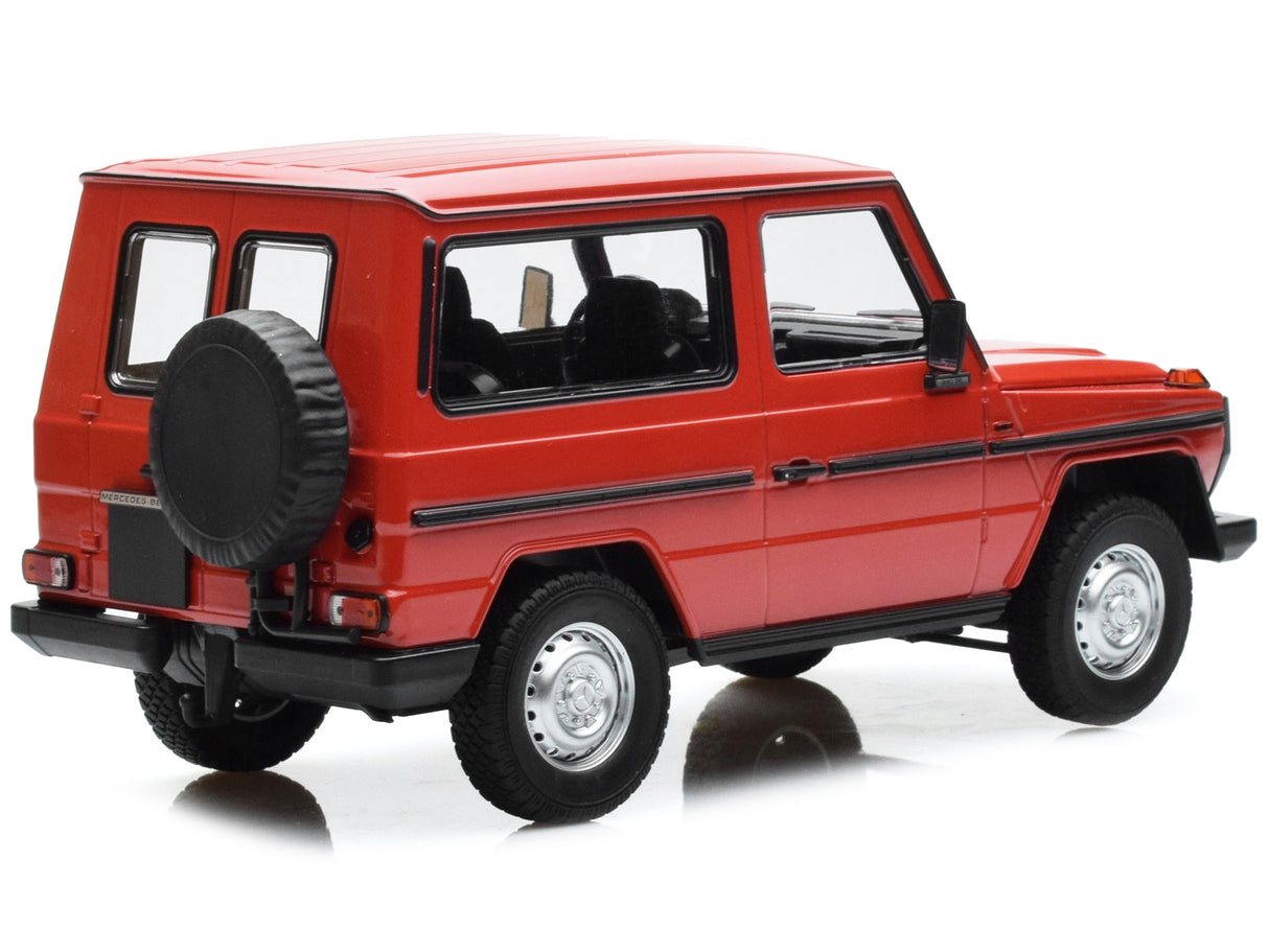 1980 Mercedes-Benz G-Model (SWB) Red with Black Stripes Limited Edition to 504 pieces Worldwide 1/18 Diecast Model Car by Minichamps