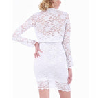 InstantFigure Two-Piece Short Lace Dress W/Matching Lace Jacket 157693 by InstantFigure INC