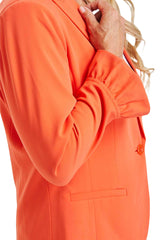 Peace of Cloth one button ruffle sleeve blazer by Curated Brands