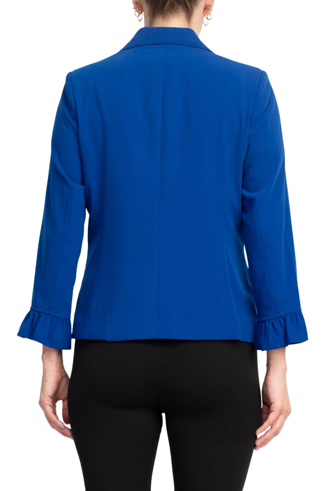 Peace of Cloth one button ruffle sleeve blazer by Curated Brands