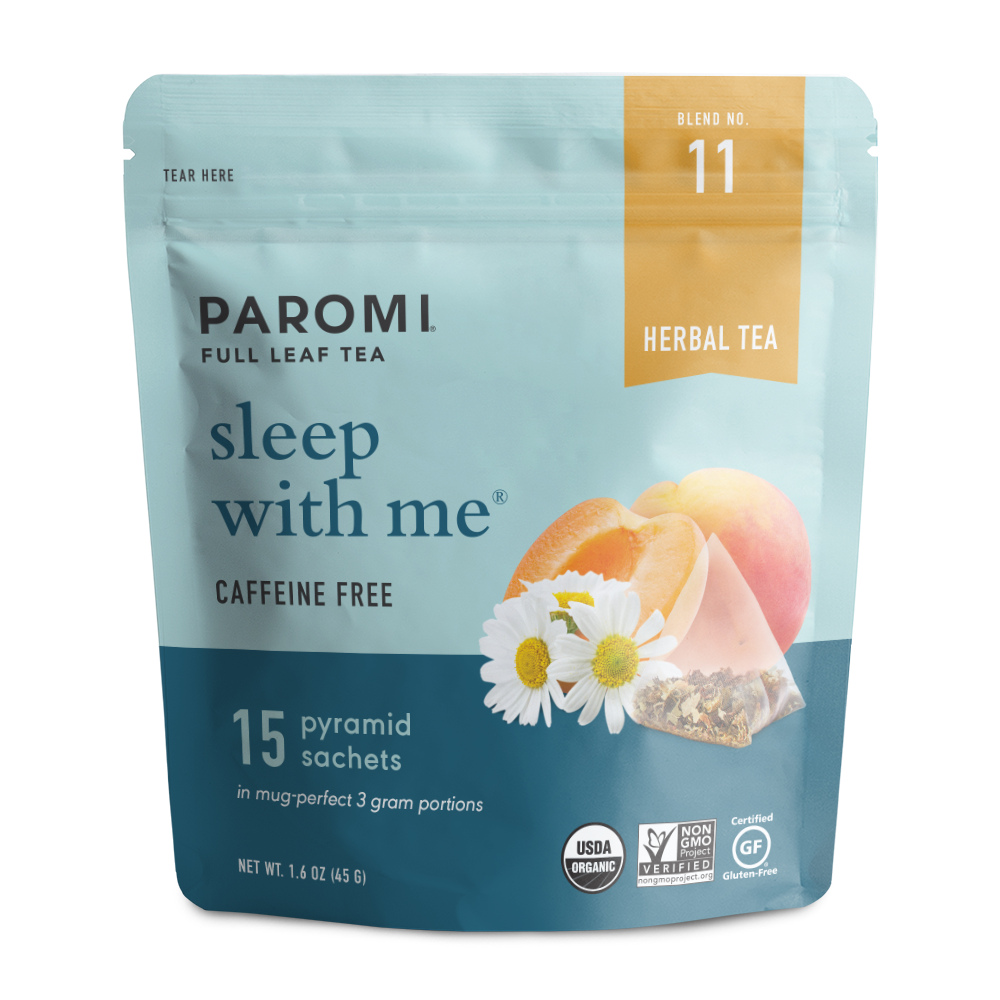 Organic Sleep With Me Herbal Tea, Caffeine Free, in Pyramid Tea Bags by Paromi Tea