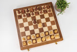 16" Folding Magnetic Wooden Chess Set by Chess House