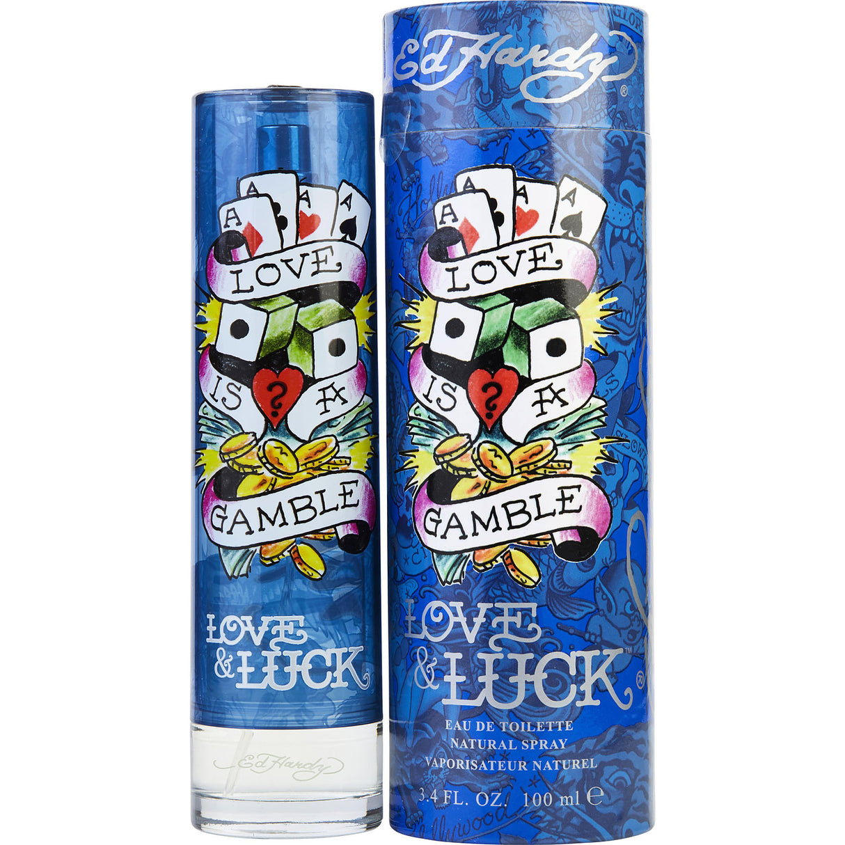 ED HARDY LOVE & LUCK by Christian Audigier - EDT SPRAY 3.4 OZ - Men