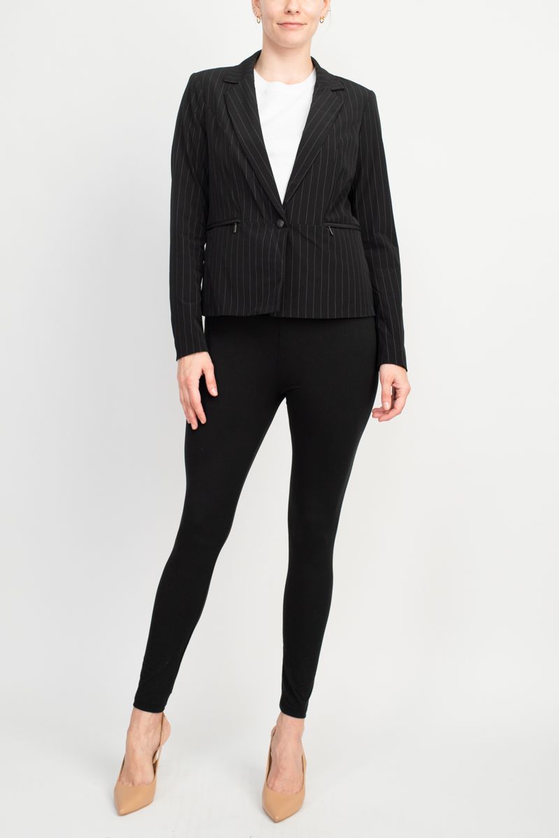 Peace of Cloth Nylon Black Blazer by Curated Brands