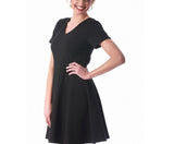 InstantFigure Short V-neck Panel dress w/flared skirt 16808M by InstantFigure INC