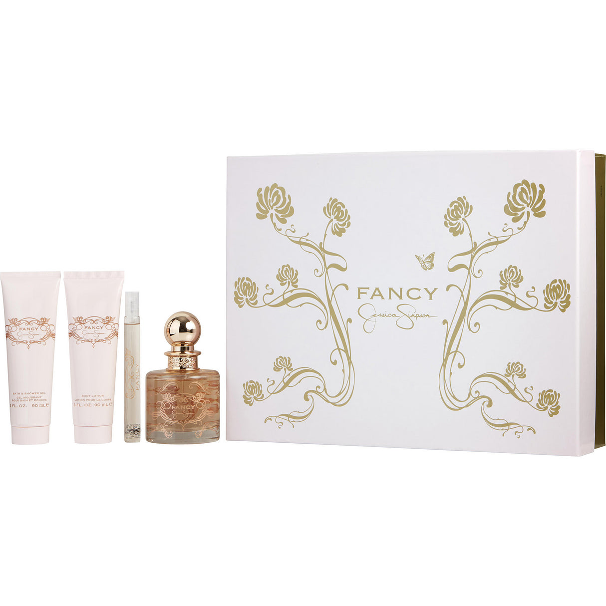 FANCY by Jessica Simpson - EAU DE PARFUM SPRAY 3.4 OZ & BODY LOTION 3 OZ & SHOWER GEL 3 OZ & EAU DE PARFUM SPRAY 0.34 OZ MINI - Women