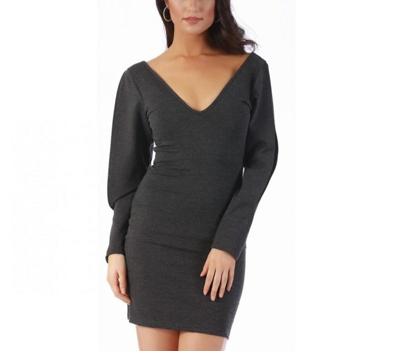 InstantFigure Short dress w/slit long sleeves 168247 by InstantFigure INC