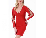 InstantFigure Short dress w/slit long sleeves 168247 by InstantFigure INC