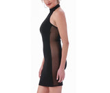 InstantFigure Short Halter Dress W/Mesh Side Panels 168544 by InstantFigure INC