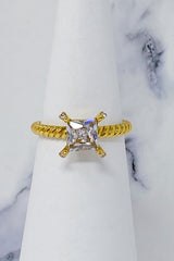 Braided Single Stone Ring by Ellisonyoung.com