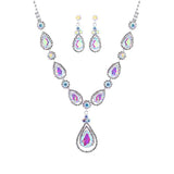 RHINESTONE TEAR DROP BRIDAL NECKLACE SET by BeyondEnvy