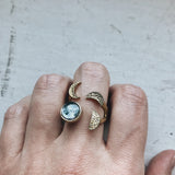 Moon Phase Sculpture Ring by Yugen Handmade