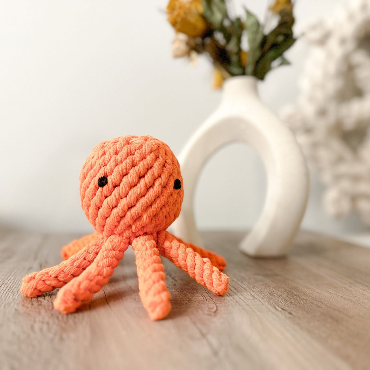 Ollie the Octopus Rope Toy by Knotty Pawz