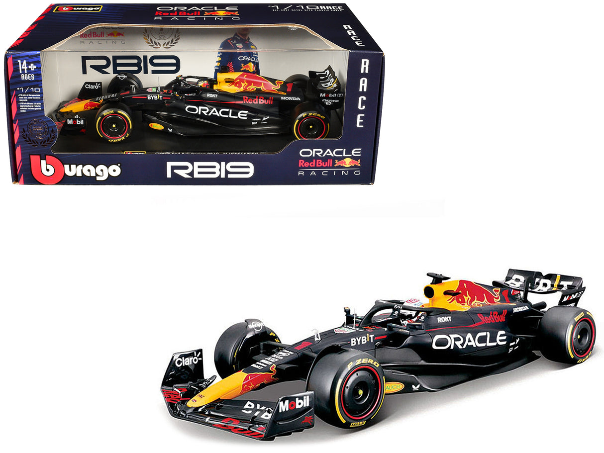 Red Bull Racing RB19 #1 Max Verstappen "Oracle" Champion Formula One F1 World Championship (2023) "Race" Series 1/18 Diecast Model Car by Bburago