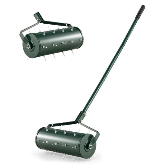 18/21 Inch Manual Lawn Aerator with Detachable Handle Filled with Sand or Stone-18 inches