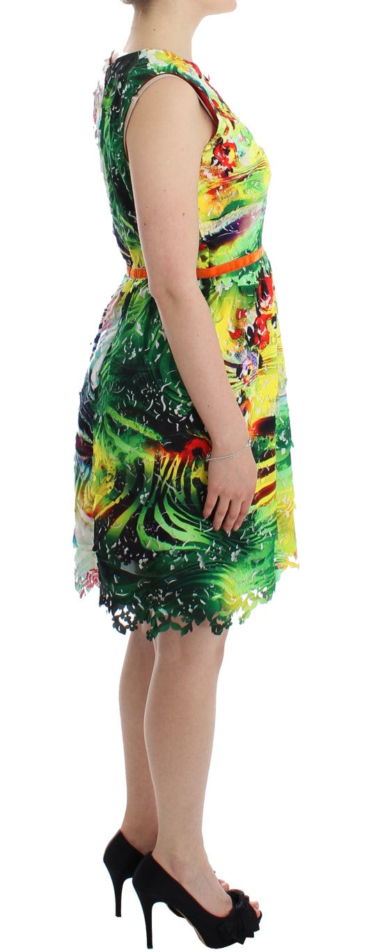 Multicolor Organza Sheath Dress by Faz