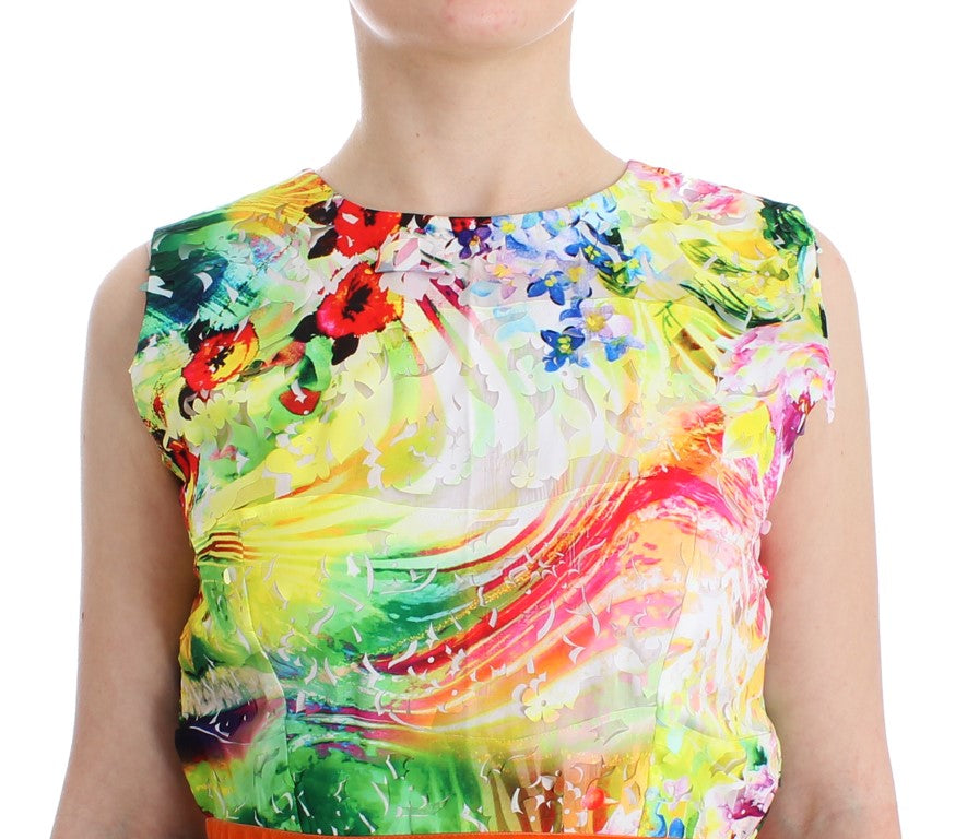 Multicolor Organza Sheath Dress by Faz