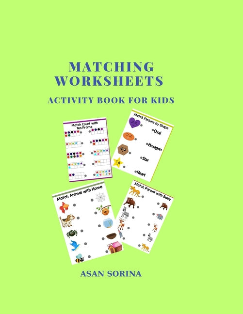 Matching Worksheets, Activity Book for Kids - Paperback by Books by splitShops