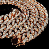 13mm Diamond Cuban Chain in Rose Gold by Custom Gold Grillz