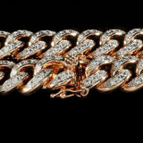 13mm Diamond Cuban Chain in Rose Gold by Custom Gold Grillz