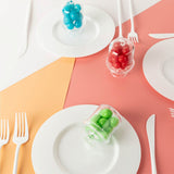 Mini Cake Dish Shaped Acrylic Candy Boxes 16 Pack 2.125"X3.5" by Hammont