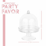 Mini Cake Dome Shaped Acrylic Candy Boxes 16 Pack 2.75"X3.93" by Hammont