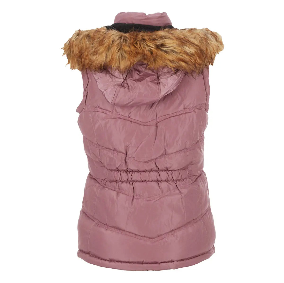 Canada Weather Gear Women's Puffer Vest with Faux Fur Trim Hood by PROOZY