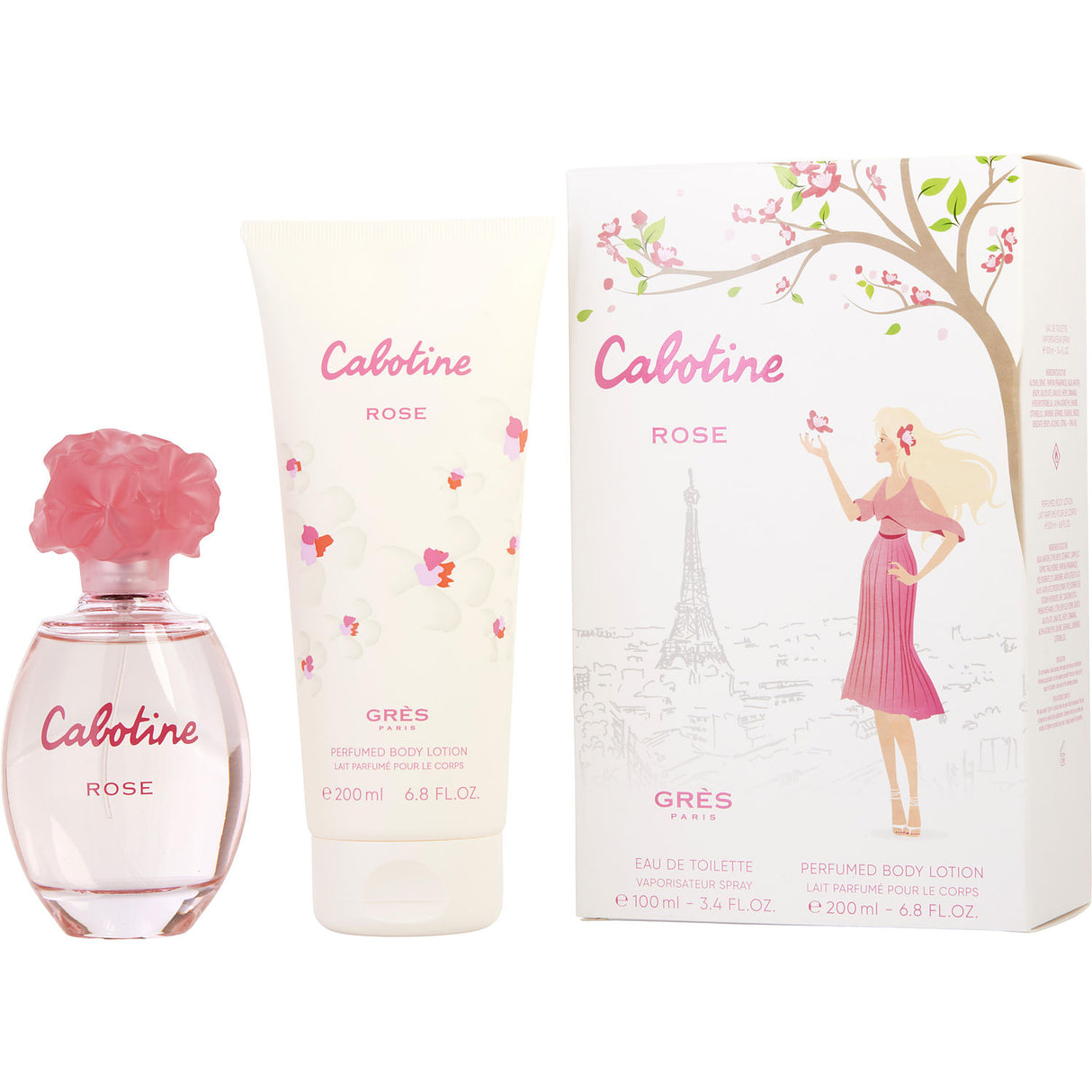 CABOTINE ROSE by Parfums Gres - EDT SPRAY 3.4 OZ & BODY LOTION 6.8 OZ - Women