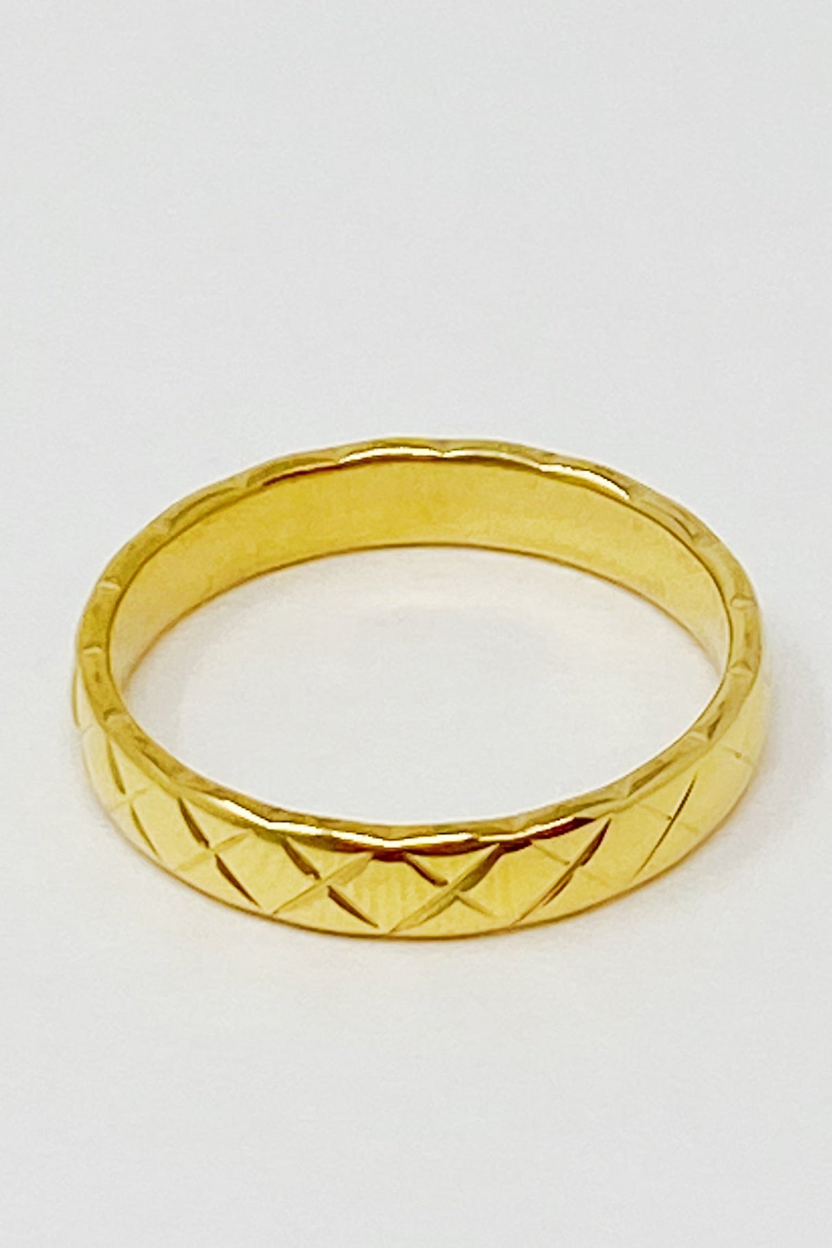 Gold Quilted Ring by Ellisonyoung.com