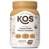 KOS Organic Plant Protein, Chocolate Peanut Butter, 28 Servings by KOS.com