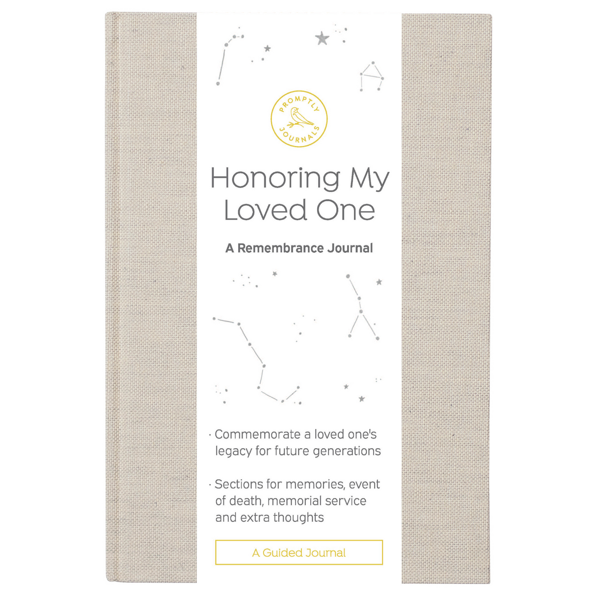 Honoring My Loved One: A Remembrance Journal (Wheat) by Promptly Journals