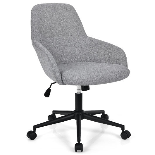 Fabric Home Office Chair with Rocking Backres-Gray