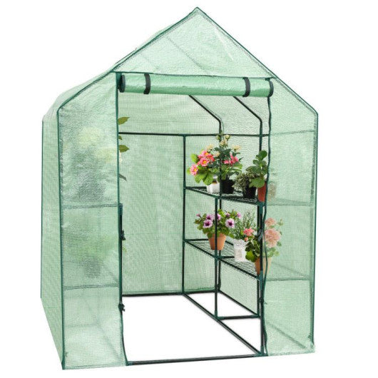 8 shelves Mini Walk In Greenhouse Outdoor Gardening Plant Green House