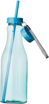 Blue Plastic Bottle With Straw 12 Pack 22 Oz by Hammont