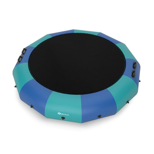 15 Feet Inflatable Splash Padded Water Bouncer Trampoline-Blue