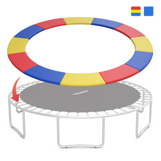 14 Feet Waterproof and Tear-Resistant Universal Trampoline Safety Pad Spring Cover-Multicolor