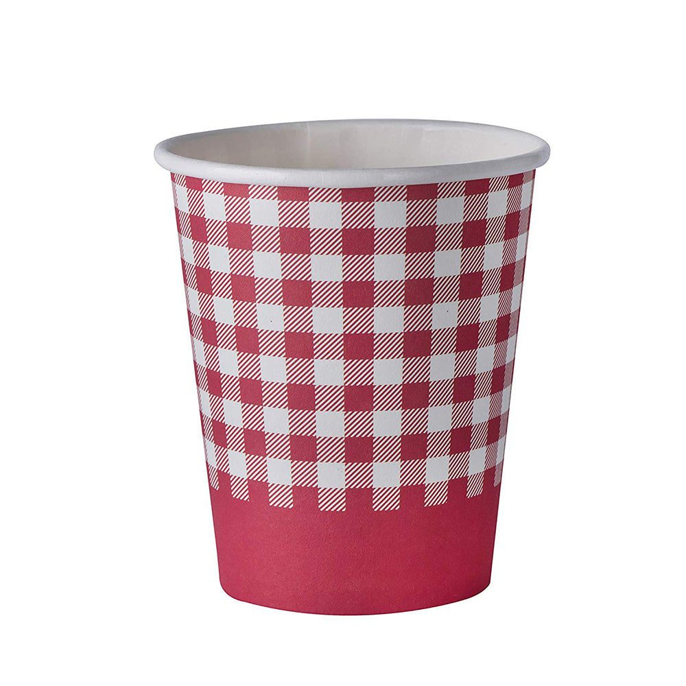 Picnic Themed 9 Oz Disposable Paper Cups 100 Pack by Hammont