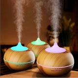 Mistyrious Essential Oil Humidifier Natural Oak Design With Easy Remote by VistaShops