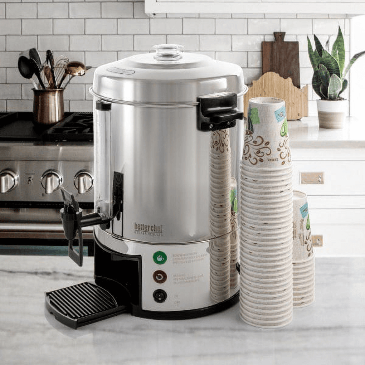 Better Chef 100 Cup Stainless Steel Urn Coffeemaker by Jupiter Gear Home