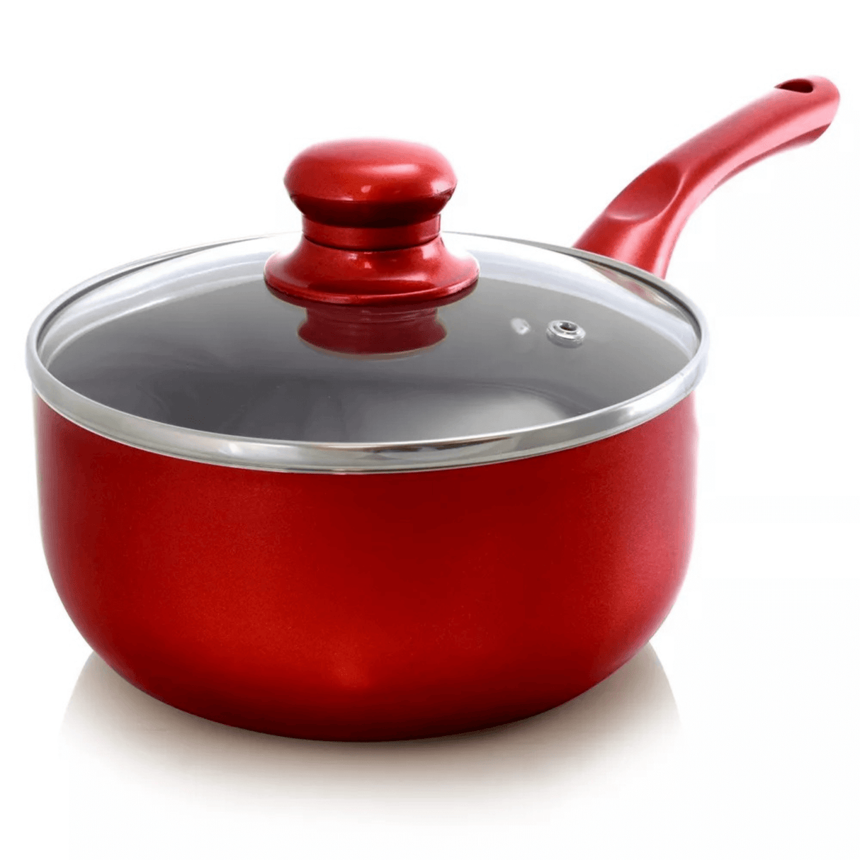 Better Chef 1.5Qt Ceramic-Coated Saucepan with Glass Lid by Jupiter Gear Home