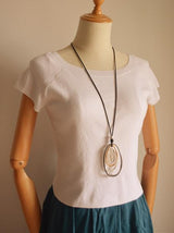 Multilayer Circle Long Necklace by migunica