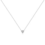 10K White Gold 1/10 Cttw Miracle Set Round-Cut Diamond 18" Pendant Necklace - Choice of Shape by Haus of Brilliance