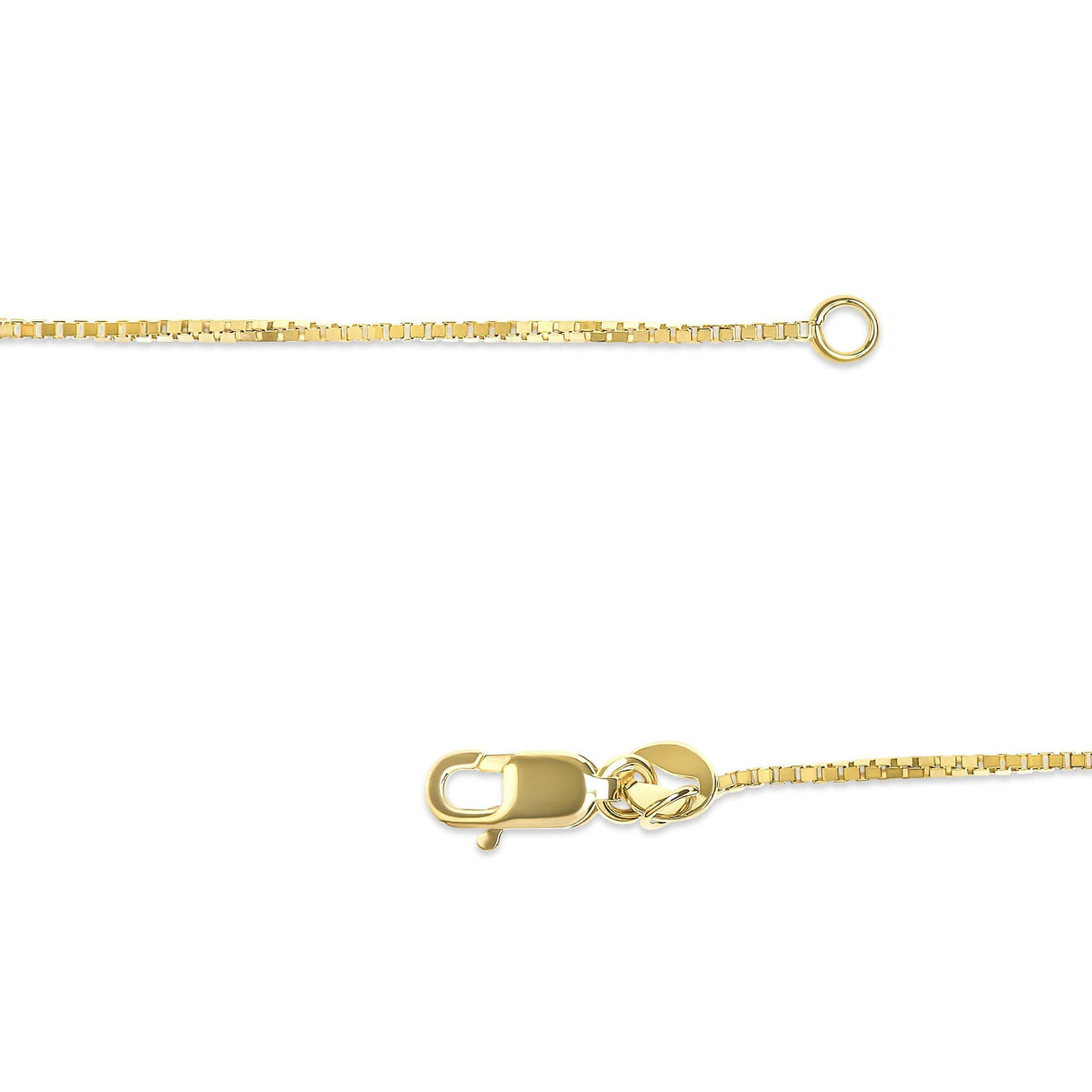 Unisex Solid 14K Gold 0.75mm Classic Box Chain Necklace by Haus of Brilliance