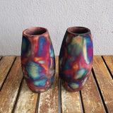 2 Pack Tsuri Ceramic Raku Pottery Vases by RAAQUU