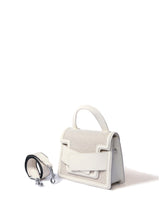 Evelyn Bag in Canvas and Genuine Leather, White by Bob Oré