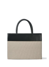 Victoria Tote Leather Canvas Combo Bag, Black by Bob Oré