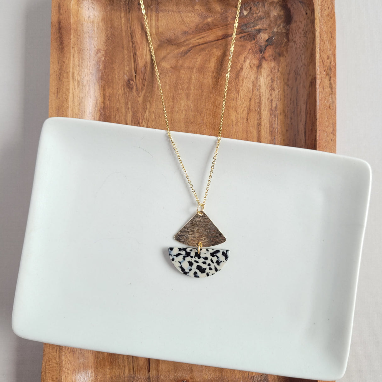 Ava Necklace - Black Dot by Spiffy & Splendid